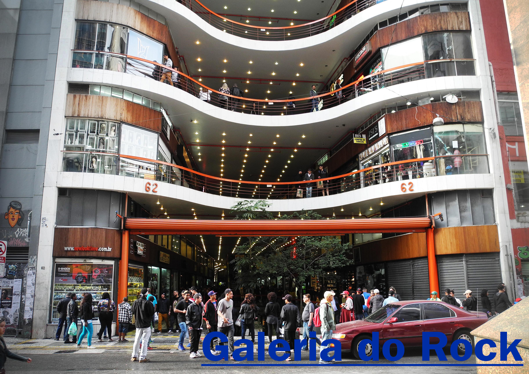 Galeria Do Rock Rock Gallery Shopping Mall Facade in Dowtown Sao Paulo -  Sao Paulo, Brazil Editorial Stock Image - Image of paulo, scene: 107889699