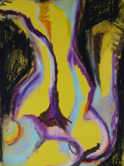 Clara Bolle, Metamorphine, 2019, 65 cm x 50 cm, oil pastel on paper small