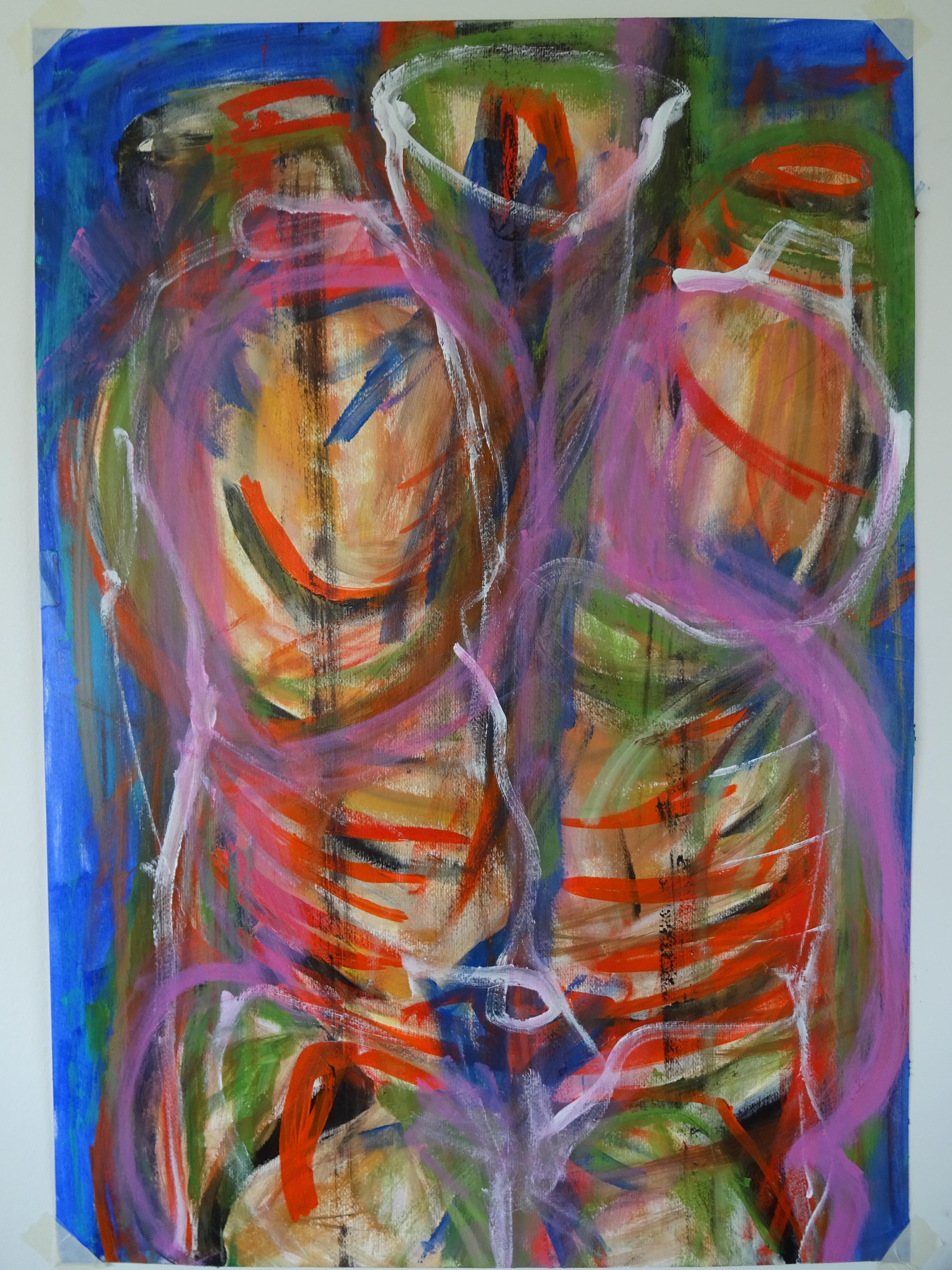 Clara Bolle, Metamorphine 3, 2019, 100 cm x 70 cm, acrylic paint on paper